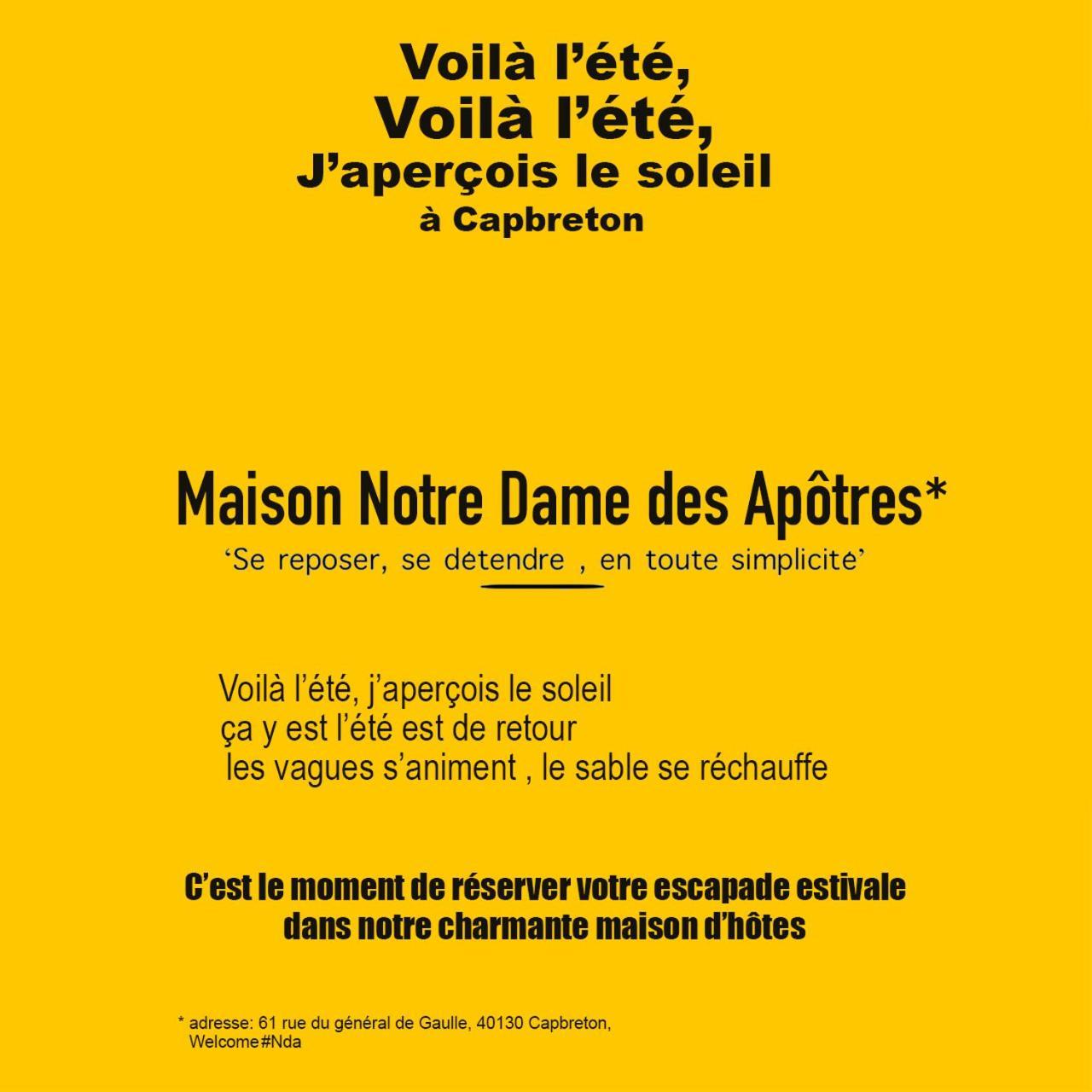 Maison Notre Dame Des Apotres Capbreton Buitenkant foto